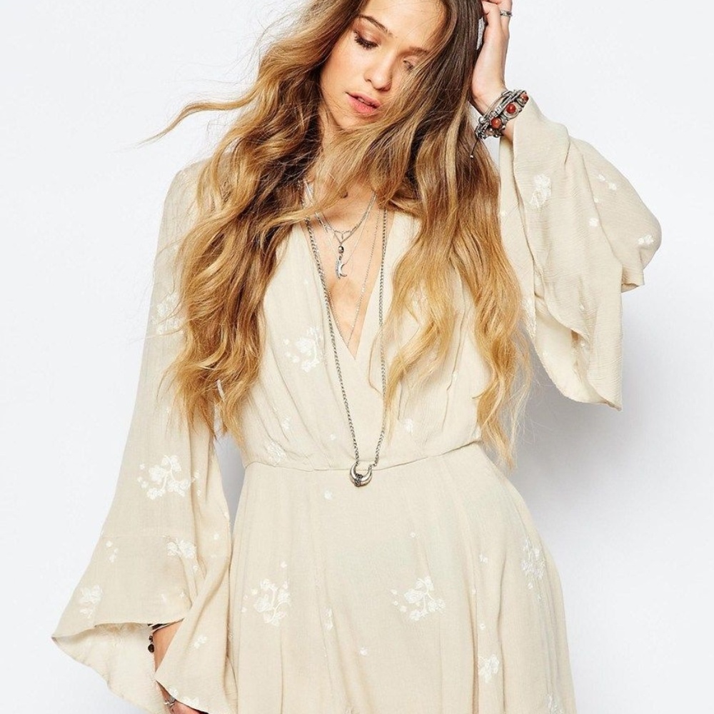Free People Jasmine Floral Embroidered Tunic/Dress